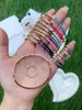 Bangle 3Pcs Fashion Colorful Enamel Bangles Bracelets Cz Micro Pave For Women Party Luxury Thin Jewelry