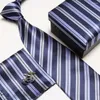 Ties cravatta 2024 cravatta set cravatta petatina gemelli per uomini fazzoletti tascabili