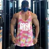 Zomer camouflage heren spiervest y rug gym kleding bodybuilding fitness tanktop mouwloos shirt workout stringer singlets 240508