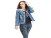 Whole Plus Size 4XL jeans jacket women Denim Patchwork Outwear Jeans Coat For Women Longsleeved Jeans Rivets Jacket W4934893467