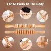 Relaxation Wood Therapy Massage Tools, Wood Lymphatic Drainage Massage Tools Set for Body Sculpting, Maderoterapia Kit for Anticellulite