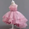 Girl's Dresses 8318 Girls Formal Evening Trailing Dress Pengpeng Skirt Sleeveless Princess Fluffy Cake Dinner Performance Dance New Product T240509