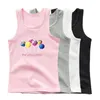 T-Shirts Sommer Candy Girls Lollipop Geschenkweste Sportweste Unterwäsche Kinder atmungsaktiven ärmellosen T-Shirtl240509