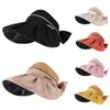 Wide Brim Hats Fashion Femmes Sunshade Chapeau Outdoor Place Top vide Top Suncap Femme Été anti-ultraviolet Sunhat Bowknot Caps