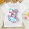 T-shirty dziewczyna T-shirt 2-13 urodzin Digital Cartoon Printing Dziecięcy Prezent urodzinowy Ubranie urocze koszulka Baby Girl Wholel2405