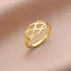 Anéis de casamento Skyrim Irish Celtics Ring Women Women Aço inoxidável cor de ouro geométrico anéis de dedos vintage Amulet Jewelry Presente de casamento