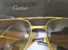 High Grade Carter 1: 1 Oryginalne okulary przeciwsłoneczne Kobiety Santos-Dumont Męskie Sunglassas Aviator France 56-16-135 mm z prawdziwym logo