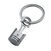 Silberfarbe Motorkolbenstil Keychain Key Ring Kreatives Metallmodell Schlüsselrey Keyfob Anhänger Dekor Accessoires 240506