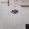 Herr- och kvinnors trender Designer Fashion Syne World Hip-Hop Letter Print Kortärmad t-shirt Löst casual rund nacktrend