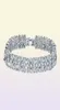 Bracelet Lucky Mona Lisa Bijoux de luxe 18K Whiterose Gold Fill Multi Color CZ Diamond Gemstones Party Popular Women Wedding Bang5209777