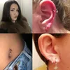 Navel ringen roestvrijstalen kristallen hoepelring Piercing neus oornel knoop ringen vrouwen mannen kraakbeen helix oorbellen daith piercing sieraden d240509