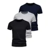 T-shirts masculins 3pcs T-shirt pour hommes T-shirt O-Neck Fashion Design Slim Fit Soild T-shirts ma tops ts