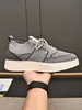 Fashion Designer Men Mesh Sneakers Chaussures Localiers en cuir lisse