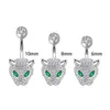 Nabel Ringe 925 Sterling Silber Bauchnabel Ring Mode Leopardenstil CZ Navel Piercing Body Schmuck D240509