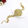 Classic Design Femmes Big Pendant Collier Drop Boucles d'oreilles Bracelet et bijoux de bague Ensemble de haute qualité Dubaï plaqué Gold 18k TRENDY 240425