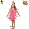 Vestidos de meninas Retro Retro Latin Dance Dress Roupas Fringe Stage de Fringe