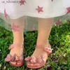 Slipper Butterfly Girl Beach Sandals Fashion and Popular Design Chaussures pour enfants bébé mignon princesse d'été dessin animé Q240409