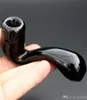 Rakt förtjockna svarta rökrör mode pyrex oljebrännare handsked för tobak4040146