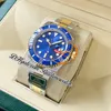 SALE 11661 VS3135 Automatic Mens Watch KING 40 Two Tone Yellow Gold Ceramic Bezel Blue Dial 904L Steel Case And Bracelet Super Edition Same Serial Card Reloj Puretime