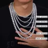 bracelet necklace Hip-Hop tennis chain 925 Sterling Sier VVS Moissanite diamd cluster iced out cuban chain for men women j7QC#
