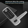 Smart Lock Smart door lock with biometric fingerprint/password/smart card/key unlocking/USB emergency charger WX