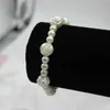 Braccialetti di nozze imitazione perle perle perle rosa fiore libera regolare 18 cm Bracciale elastico per donne per le donne accessori per la ragazza del matrimonio