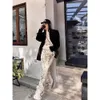 Summer New female jeans Style Fashionable Straight Leopard Pattern Wide Leg Pants Versatile High Waist slimming pant Trendy