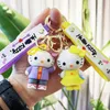 Creative Cartoon Cross Dression Ktchain fofo estilo chinês de gato escolar kt chaveiro masculino e feminino saco pequeno pingente