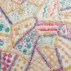 Fio macio lantejoulas coloridas Bordado geométrico Malha de renda para roupas de vestido Cheongsam Designer Fabric 240508