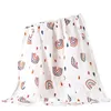 Handelsrockar Baby Muslin tar emot filt Soft Cotton Swaddle Print barnvagn Badhandduk