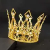 Chinese stijlproducten Metaal Ronde Crown Cake Topper Rhinestone Hair Crown Cupcakes Baking Decoraties voor verjaardagsfeestje Wedding Bridal Tiara Hoofdkleding