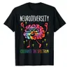 Męskie koszulki Neurotyczna Autyzm mózgu Świadomość ASD Zaburzenie nadpobudliwości Mężczyzny T-shirt Śliczna koszulka graficzna Y2K Top Fun Gift Set z krótkim rękawem Zestaw D240509