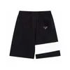 Shorts de shorts shorts de malha para homens de verão marquinha bordada esportes de bordados lisos de perna lisa de 5 pontos O2HQ