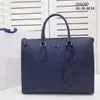 2021 Мужской синий кожаный дизайнерский портфель высококачественная сумка для ноутбука в ретро -модных водонепроницаем