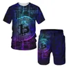 Suits-survêtement masculins Bitcoin Pattern T-shirt Men 3D Print Men Men Sething SetS Men Fashion Tshirt surdimension