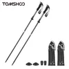 Tomshoo 2pcs Climbing Sticks Trekking Pole Lightweight Collapsible Fivefold Walking Stick for Hiking Backpacking 240425