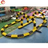 Großhandel 15mlx8mwx2mh (50x26x6.5ft) kostenlose Schiffsaktivitäten im Freien aufblasbare Gokart Racing Track Game Toys Didi Car Bumber Balls Race Arena zum Verkauf zum Verkauf