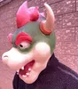 Feestmaskers Bowser King Koopa latex gezichtsmasker en klauwhandschoenen super broer monster schurk rollen spelen Halloween volwassen kostuum rekwisieten Q240508