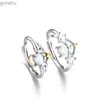 Couple Anneaux 2023 Fashion Angel Devil Moon Stone Couple Couple Mens Mens Silver Ouver