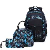 BAMBINI SCUOLA Adolescenti libri Schoolbag Lunch Kids Boy impermeabile con borse set per gli studenti di zaino Box ERXCW