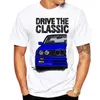 T-shirts voor heren Modale nieuwe zomer mannen Old Drive Classic Duitse E30 Retro korte mouw EUDM E36 M3 Witte jongen Casual Top T-shirt D240509