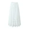 Jupes Femmes blanches Sweet Adeline Maxi Broidered en dentelle