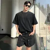 Traccetti da uomo Luzhen Denim Spiring Design alla moda Trendy Short Shorted camicie a due pezzi Set a due pezzi Street Korean Street Shorts Shorts LZ3444