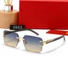 Designer Marke Sonnenbrille Klassische Brille Goggle Square Leopard Arms Sonnenbrillen für Männer Frauen Metall Fahren Fischerei UV400 Sonnenbrille 6 Farbe mit Box CT3003 YB22