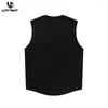 Herren-Tanktops, UPRAKF-Oberteil, ärmellos, Rundhalsausschnitt, Schwarz, Weiß, T-Shirt aus reiner Baumwolle, lockere, atmungsaktive Basketball-T-Shirts