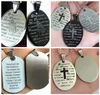 30pcs Whole Mix lot of Serenity Prayer Stainless Steel Pendant Necklaces Mens Jesus Religious Jewelry 6 Styles Mixed Man Gift3697139