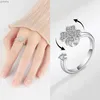 Couple Rings Rotating Ring Carving Adjustable Anxiety Opening Ring Pressure Reducing Zirconia Ring New Trends for Women in 2024 WX