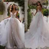 BERTA 2020 Abiti da sposa Spaghetti Cinghie Appliques in pizzo APPLICE BOHIAMAN BACCHI BASCHI