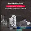 Cleaning Brushes Cup Scrubber Glass Cleaner Bottles Brush Sink Kitchen Accessories 2 In 1 Drink Mug Wine Suction Gadgets Drop Delive Dhqts