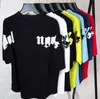 T-shirt maschile t-shirt casual maglietta polare in stile polare usura estiva fuori dalla spiaggia abbigliamento hip hop abbigliamento cotone palma maglietta casual